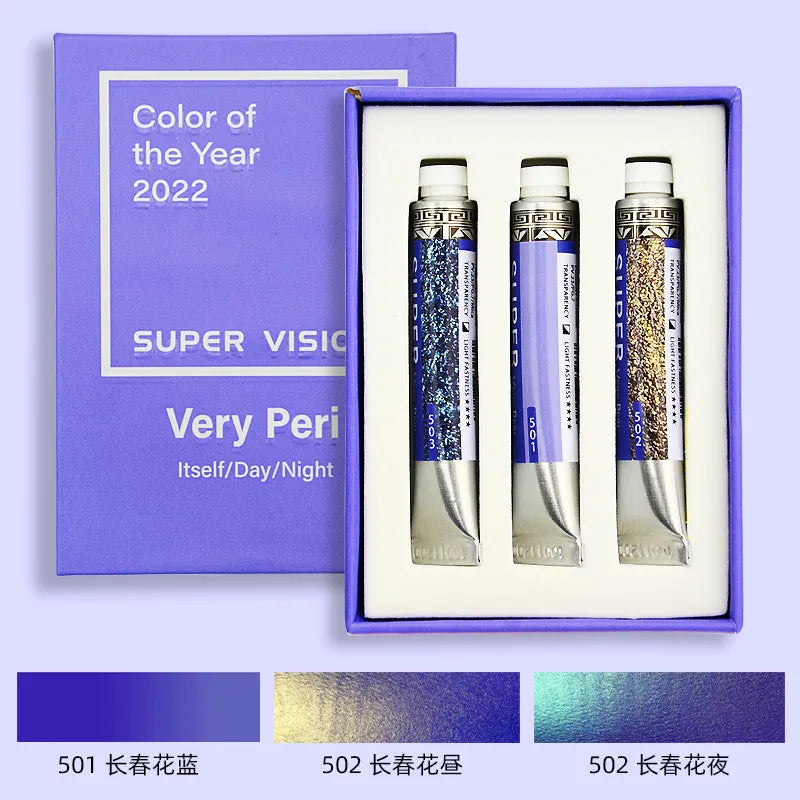 Watercolor Paint Set with Pearl Effects - 8ml Tubes, 3 Colors