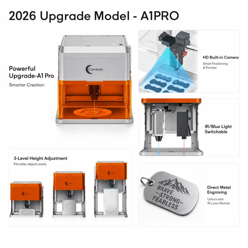 Laser Engraver Machine with HD Camera & Dual Laser for Wood Acrylic Leather