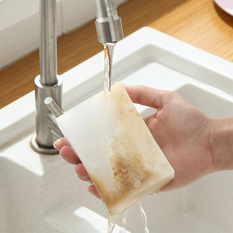 Multi-Use Magic Sponge Eraser - White Melamine Cleaning Tool for Kitchen Bathroom Office