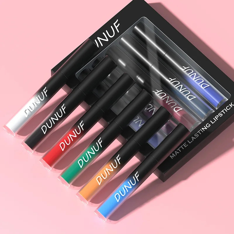 Matte Lipstick Set 5 Colors Waterproof Long-Lasting Lip Gloss & Lip Tint Kit