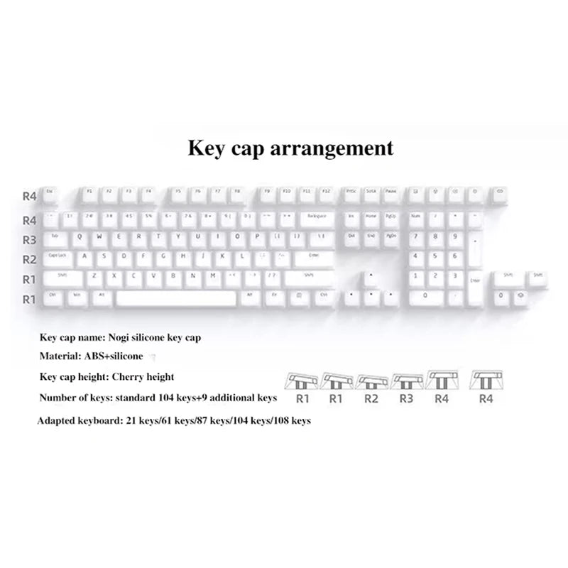 Silicone Jelly Pudding Keycaps for Mechanical Keyboard - Multiple Colors