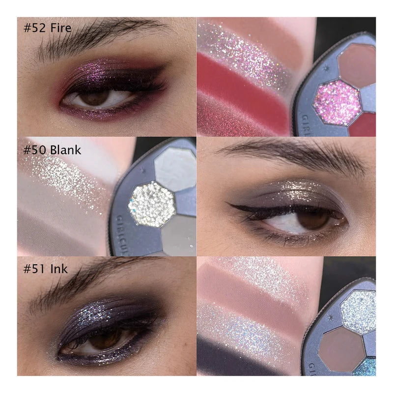 Girlcult Hallucination Eyeshadow Palette - Multicolor, Non-Fallout, Blending Makeup