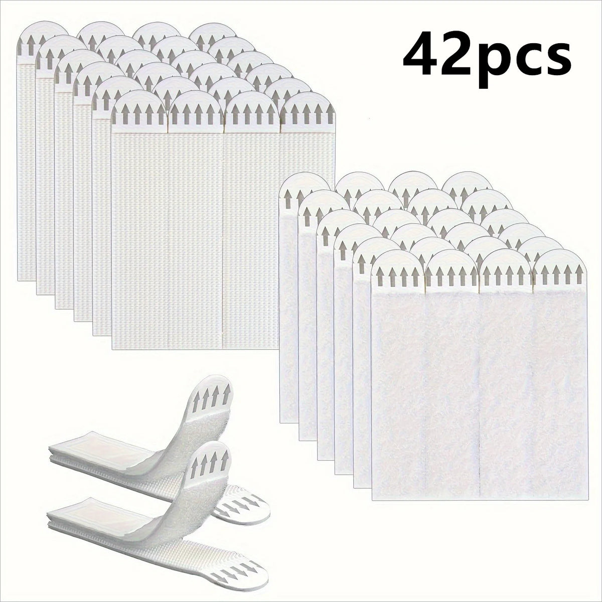42pcs Heavy-Duty Photo Frame Stickers with Adhesive Hooks for Walls Glass Mirrors