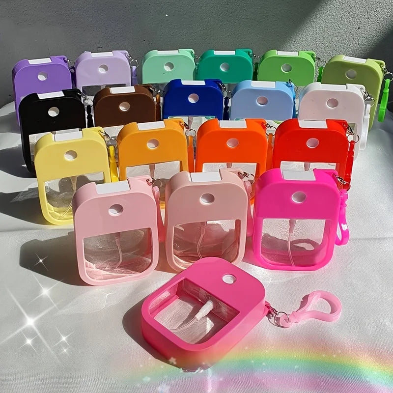 Mini 38ml Scented Hand Sanitizer Spray with Keychain - Travel Water Bottle
