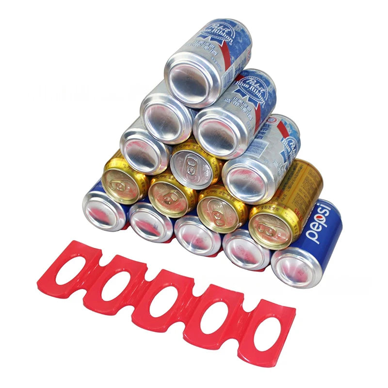 Silicone Can & Bottle Rack Holder Mat Organizer for Fridge, 1-2 Pieces