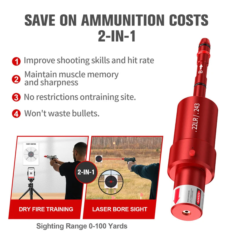 Multifunctional Magnetic Red Green Light Trainer for Shooting & Calibration
