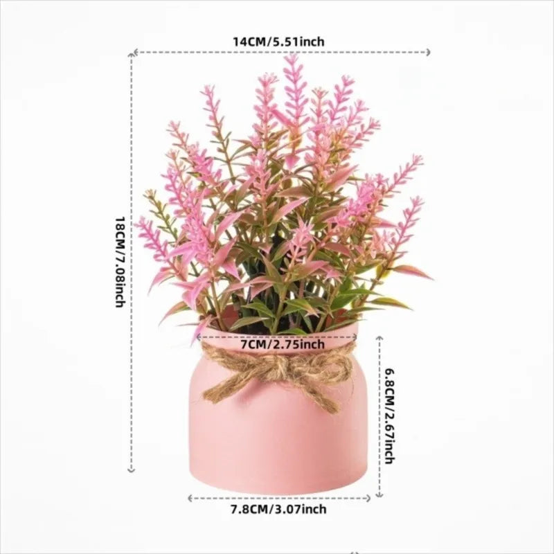 Artificial Potted Flower Bonsai Tree - Faux Plant Decor for Home & Office