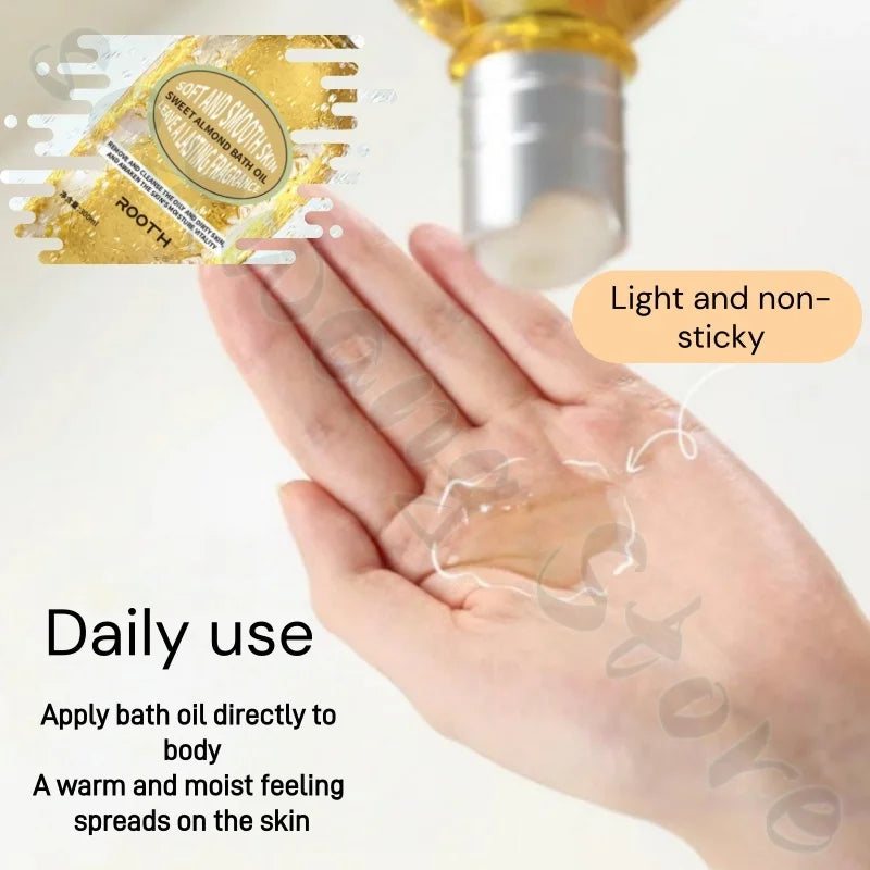 Sweet Almond Fragrance Body Oil 300ml Moisturizes & Nourishes Skin