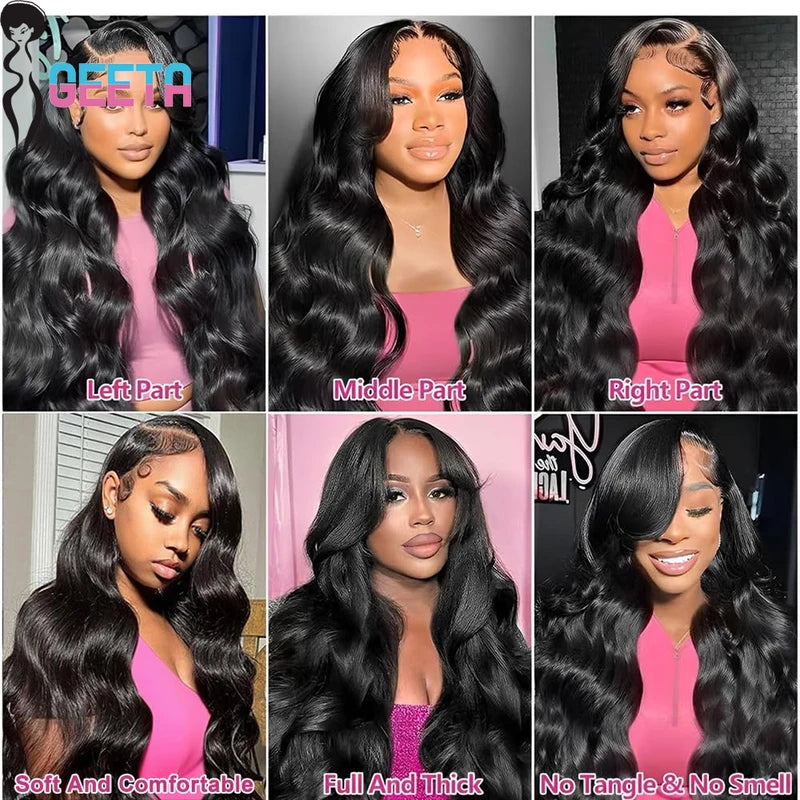 Women's 13x6 Lace Front Wigs with Drawstring & 4x4 Frontal Human Hair