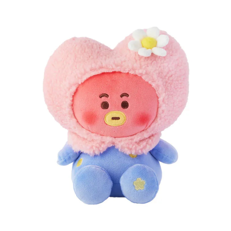 BT21 Cherry Blossom Series Keychain - Cute Cartoon Toy Pendant for Backpack Phone Bag Decor Fans Gift
