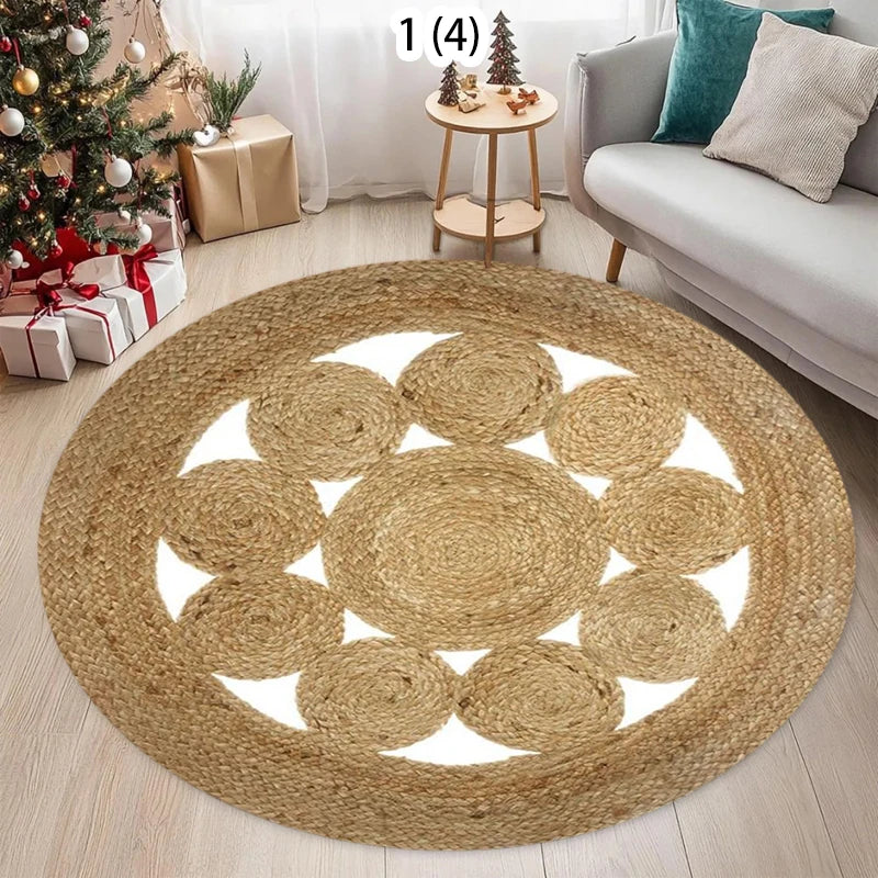 Bohemian Circular Carpet Floor Mat - Entrance Rug for Living Room & Bedroom