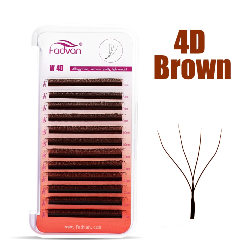 Premade Volume Eyelash Extensions - W-Shaped Mixed Length 12 Lines
