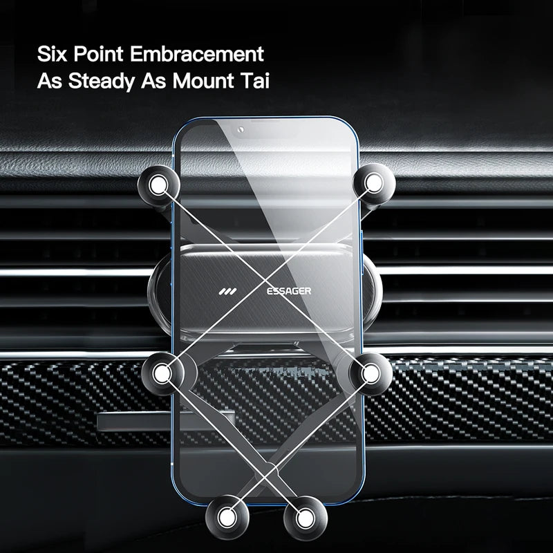 Gravity Car Phone Holder Air Vent Mount Support 4.7-6.7 Inch Phones for Car GPS