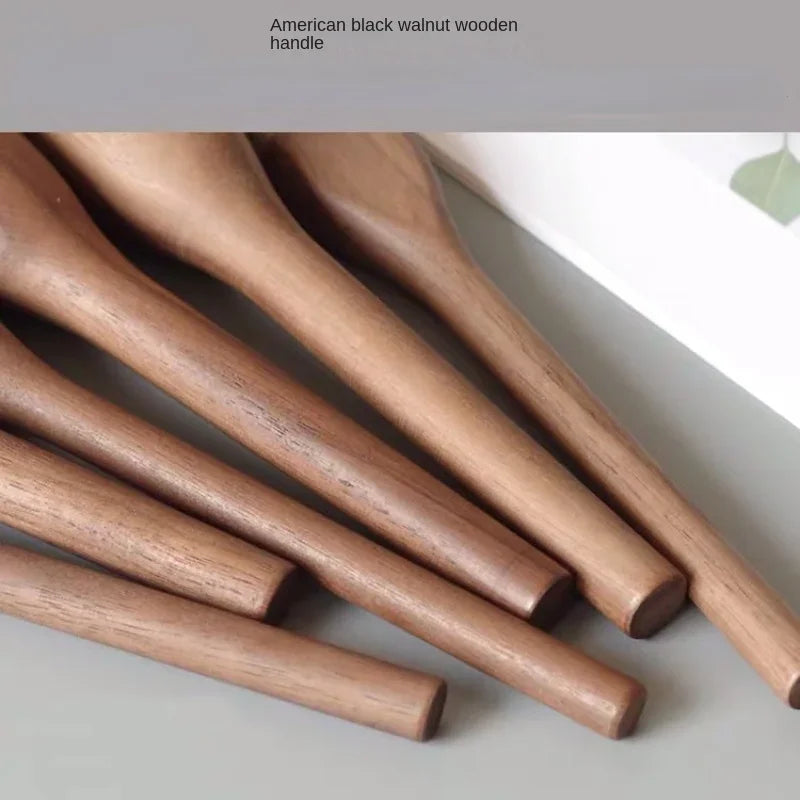 European Vintage Wooden Handle Makeup Brush - Soft Powder Blush Contour Brush