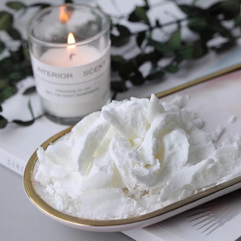 1kg Soft Soy Wax for Candle Making - Frosted Cream, Melting Point 42°C