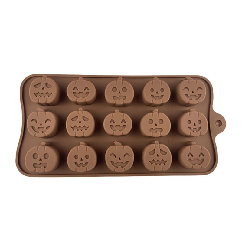 Halloween Silicone Mold Ghost Pumpkin Bat Chocolate Cake Ice Cube Baking Mold