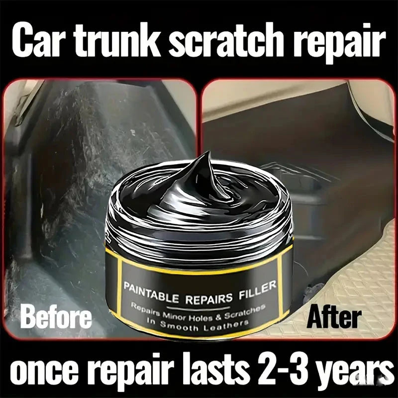 Car Scratch Repair Paste for Plastic & Leather - Multi-Color Polishing Wax for Tires Seats & Steering Wheels