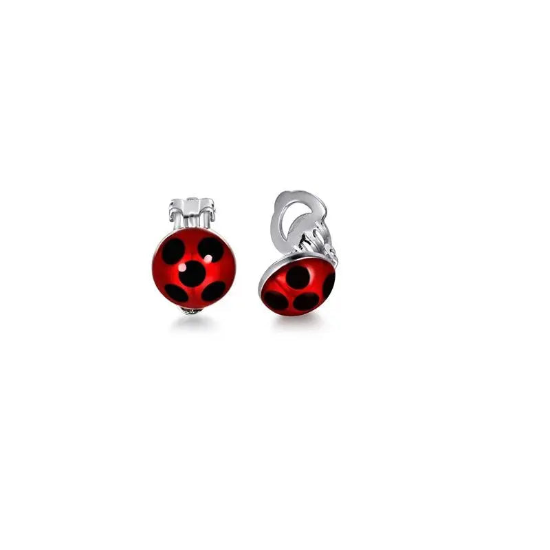 Ladybug Reddy Tikki Earrings Peach Pink Cartoon Jewelry for Women 2024