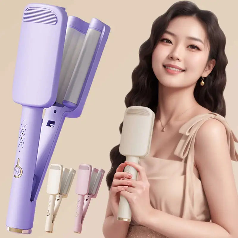 Electric Curling Iron 32mm Deep Waver Hair Styler for Women with Adjustable Temperature