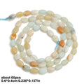 6x4mm Natural Amazonite & Red Jasper Beads Oval Shape Loose Jewelry Making Supplies