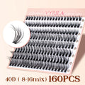 False Eyelash Clusters 0.05mm PBT Fiber Natural Look DIY Lash Extensions 8-16mm