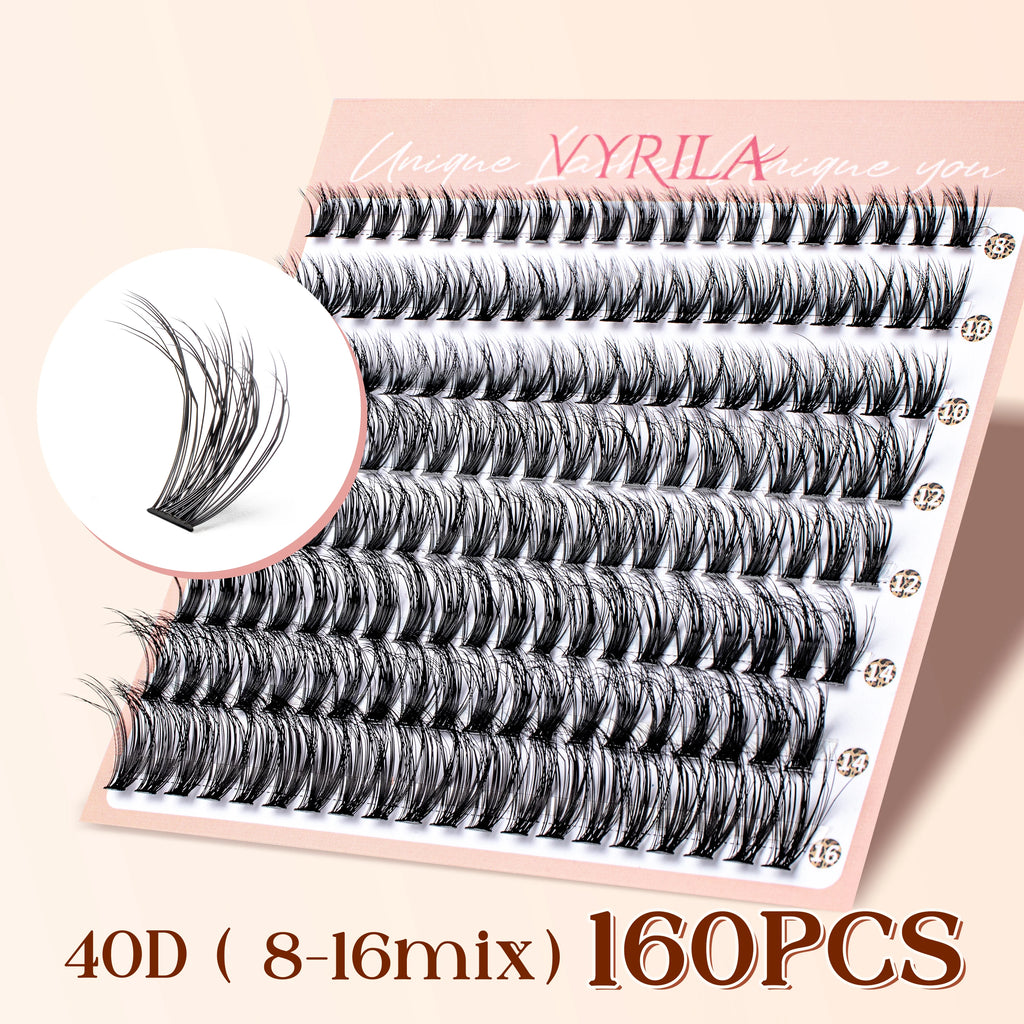 Individual Lash Clusters 0.05mm PBT Fiber Eyelash Extensions for DIY Natural & Fluffy Looks