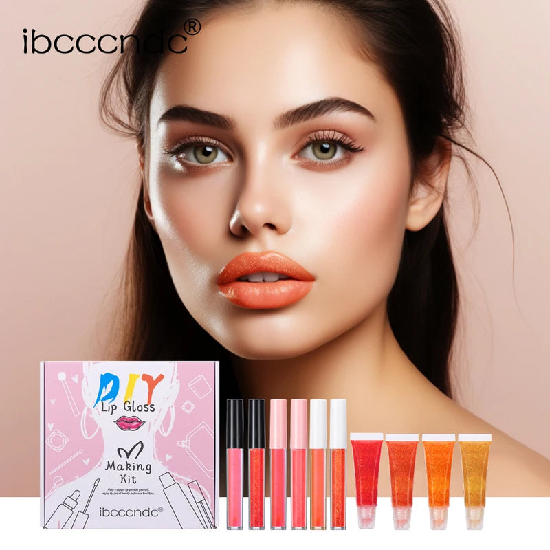 DIY Lip Gloss Making Kit with Glitter Pigments & Tools - Create Custom Lip Color