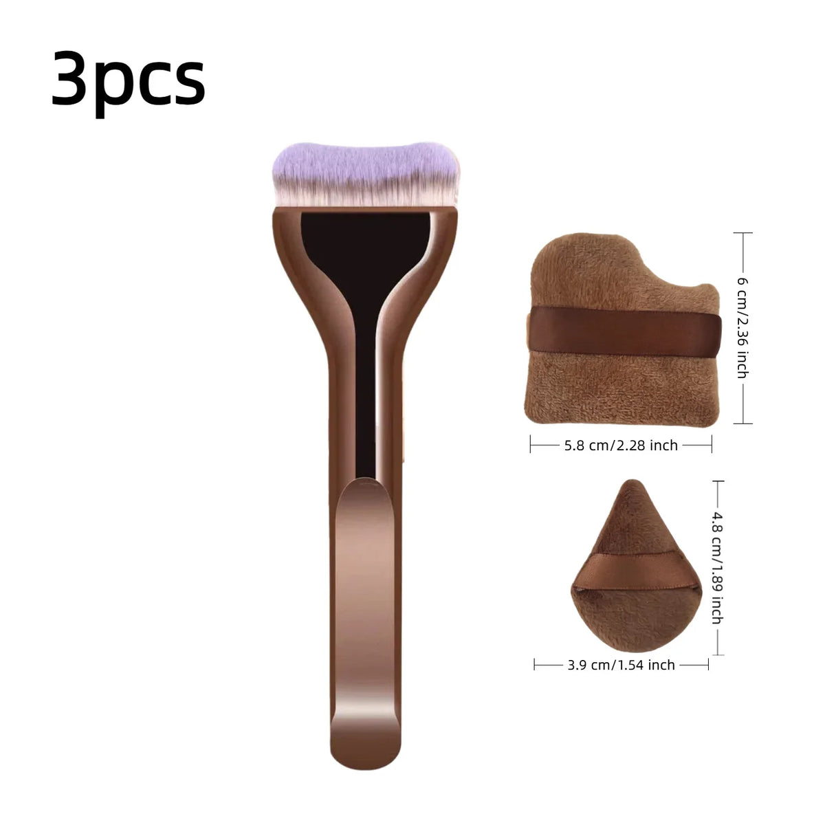 Double-Ended Makeup Brush Set - Powder, Blush & Blending Brushes for Beginners