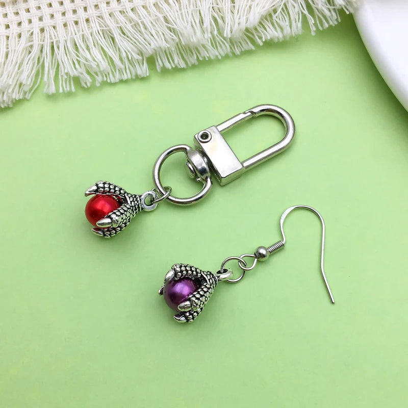 Colorful Alloy Dragon Claw Charm Pendants for Jewelry Making - 20pcs