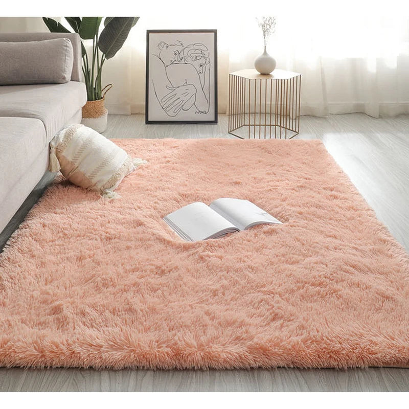 Indoor Plush Carpet for Living Room & Bedroom - Modern Minimalist Design, 800x1600mm