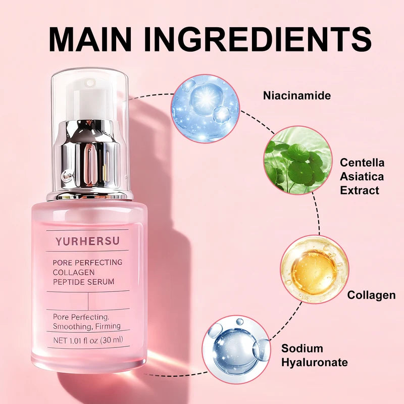 Face Serum with Collagen Peptides for Wrinkle Reduction & Brightening - Anti-Aging Skin Care