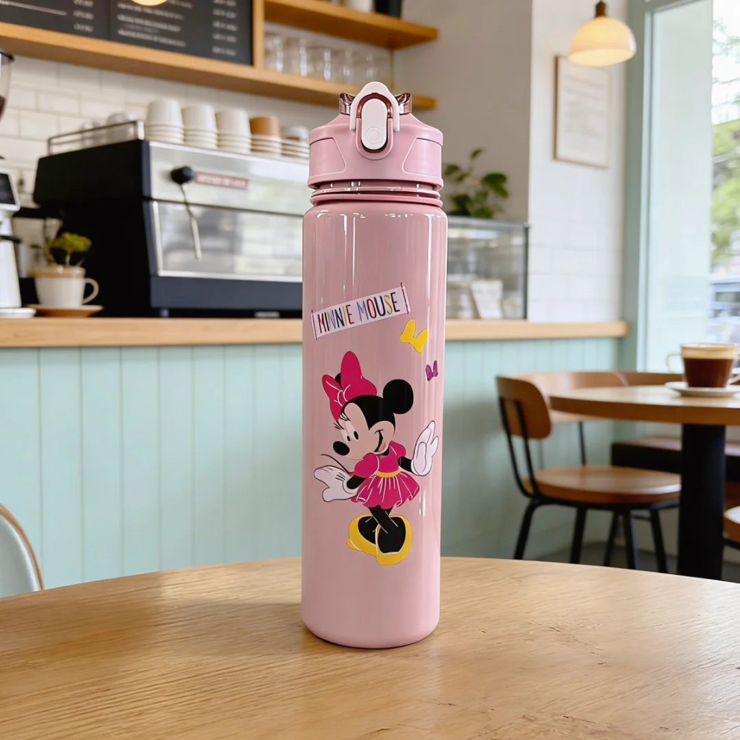 Large Capacity Cartoon Water Bottle - Reusable Leakproof Hydration Cup