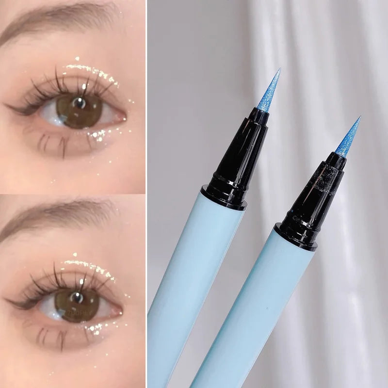 Bright Water-Resistant Glitter Eyeliner - Liquid Eye Makeup with Long-Lasting Shine