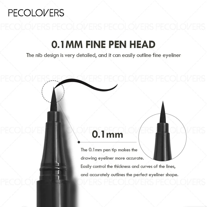 Liquid Eyeliner Pen Set - Waterproof, High Pigment, Easy Application for All Eye Shapes