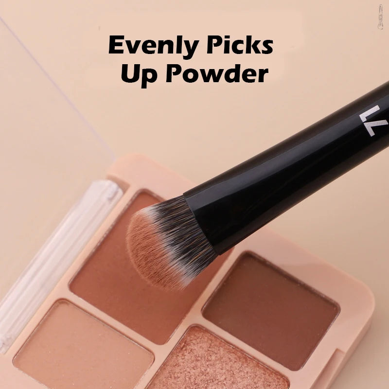 Flat Head Foundation Brush Face Contour Makeup Tool - All Handle Colors