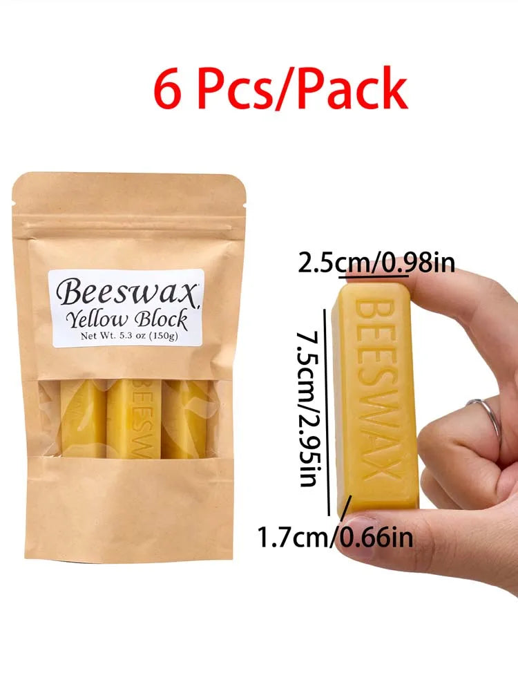 6Pcs Beeswax Candle Making Kit - Natural Scented Wax Blocks for DIY Crafts
