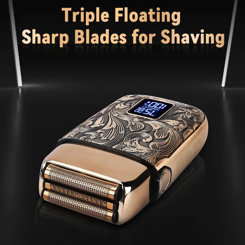 Ufree Electric Foil Shaver for Men - 3-Speed Bald Head & Face Trimmer with LCD