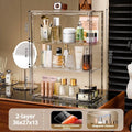 Acrylic Makeup Organizer Dustproof Storage Box with Display Case