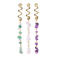 Natural Chip Stone Pendant Hair Accessories for Women Girls Spiral Hair Cuffs