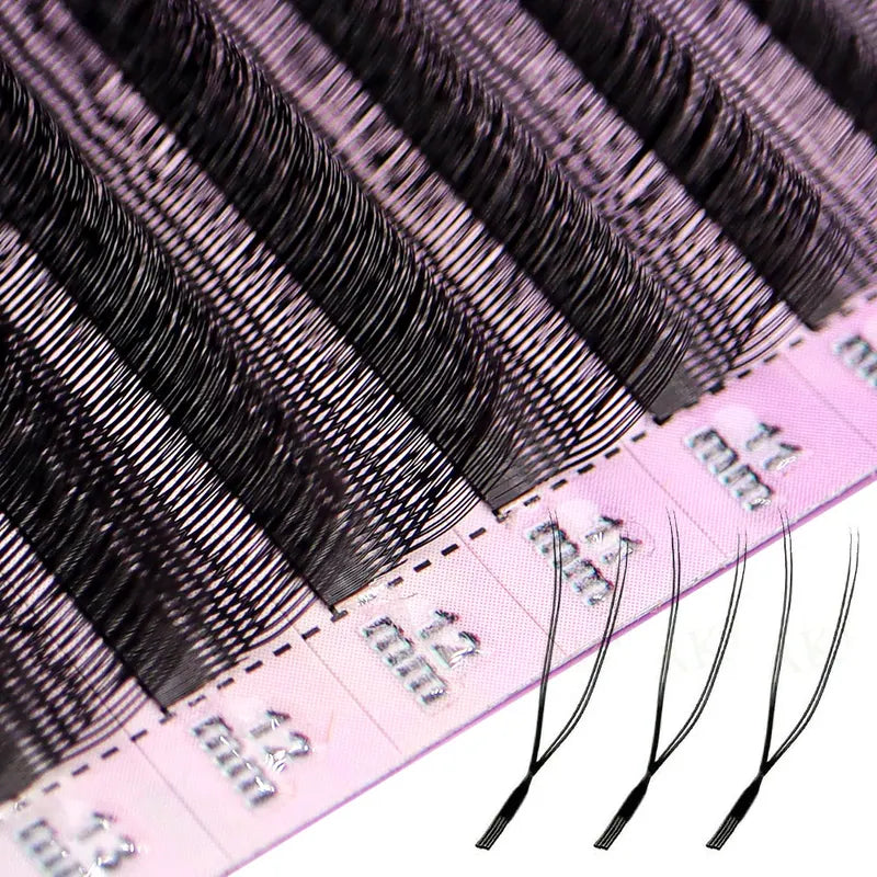 U-Shaped YY Double Tip 2D Volume False Eyelash Extensions - Lightweight & Soft