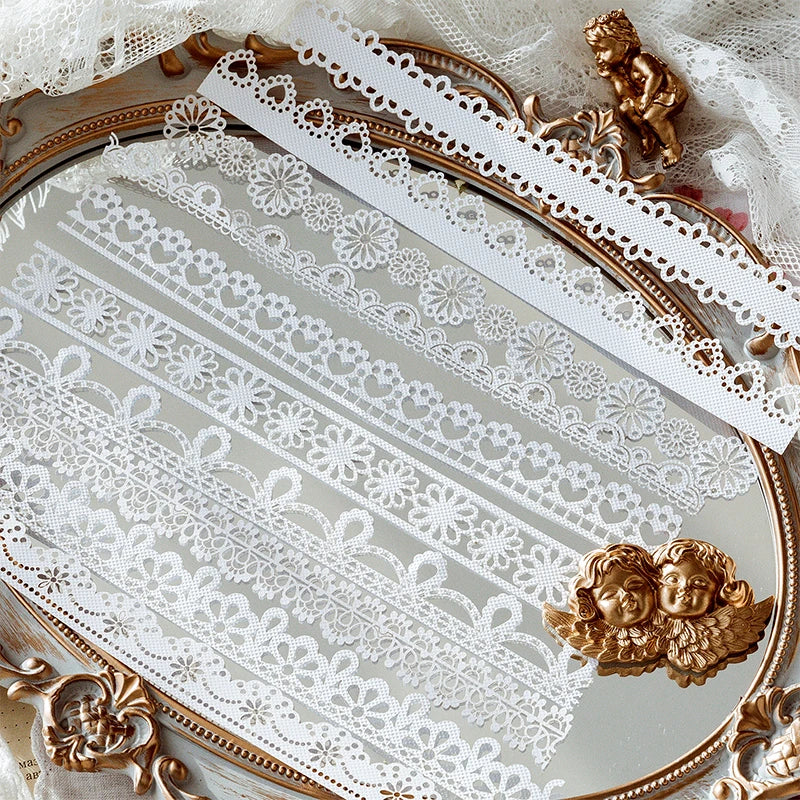 10 Pcs Lace Cutouts Craft Embellishments for Scrapbooking & DIY Projects