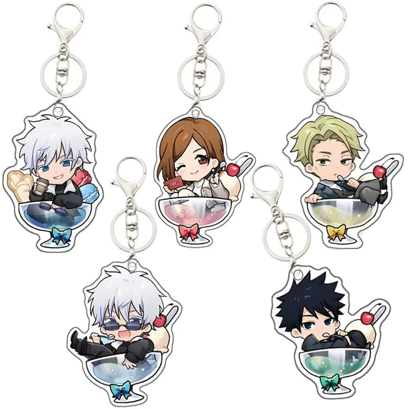 Anime Pendant Keychain Jujutsu Kaisen Fushiguro Megumi Nanami Kento Kugisaki Nobara Gojo Satoru