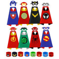 Kids Superhero Capes Set for Halloween Christmas Party Dress Up Cosplay 8-Pack