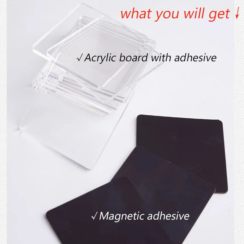DIY Refrigerator Magnet Kit with Acrylic and Magnetic Sets - Creative Home Decor
