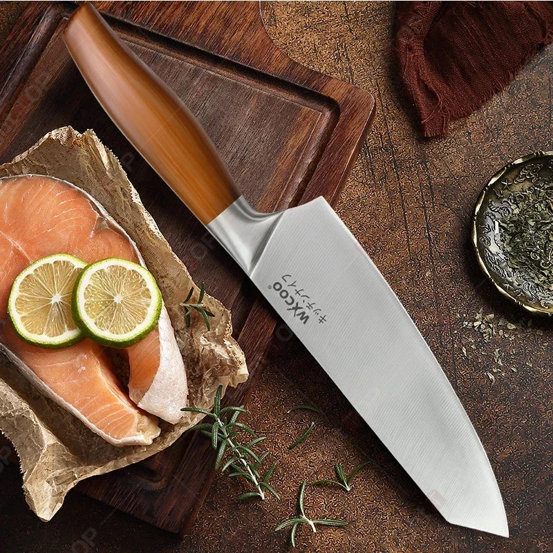 Japanese Chef's Knife - Stainless Steel Utility Kitchen Knife for Meat Fish & Vegetables