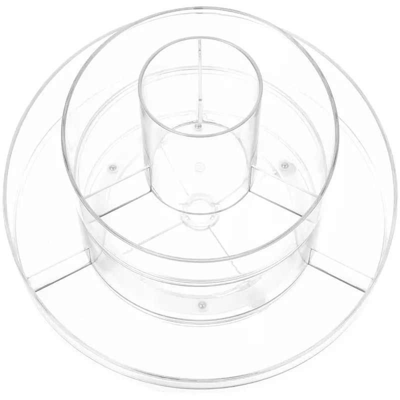 Rotatable Makeup Organizer - Multi-Layer Transparent Cosmetic Holder for Lipstick and Beauty Products