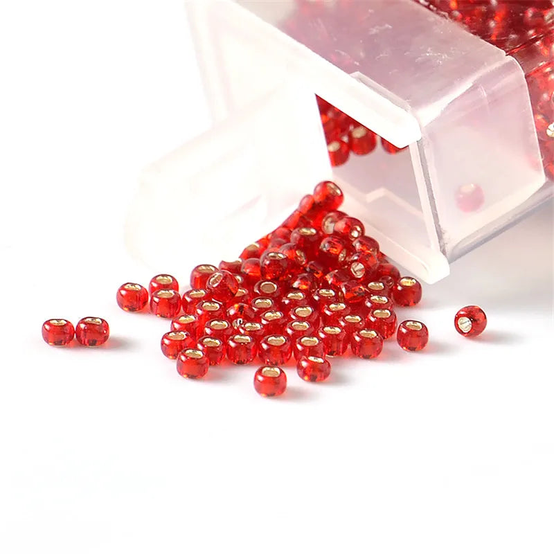 1000pcs Glass Seed Beads for Jewelry Making - Silver Lined Round 11/0 Beads