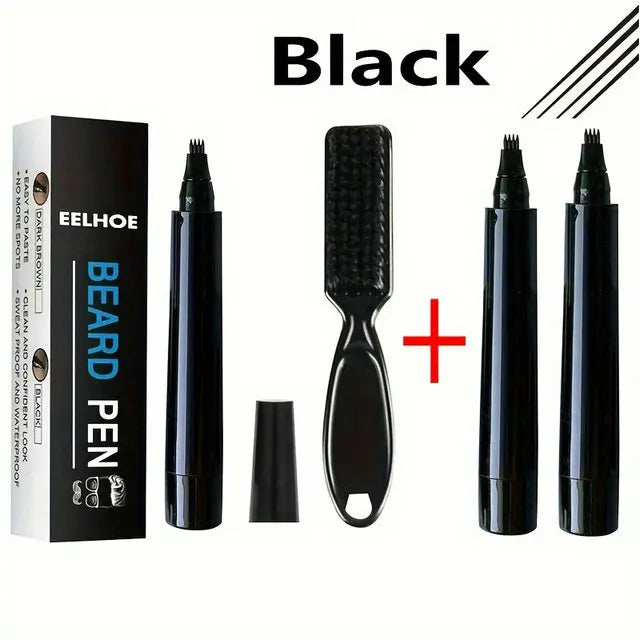 Beard Filling Pen Kit for Thicker Look Waterproof Hair Color Shaping Tool