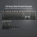 Mechanical Keyboard Keycaps Set 136 Keys PBT Side Engraved Red Black Gradient