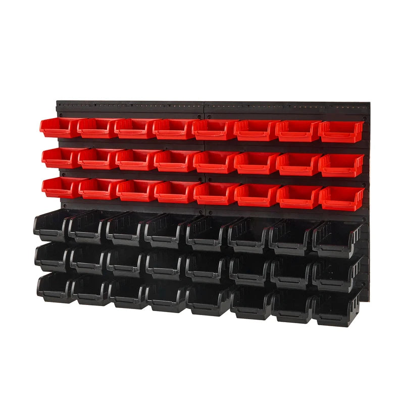 48-Pack Wall-Mounted Storage Bins for Garage and Workshop Organization